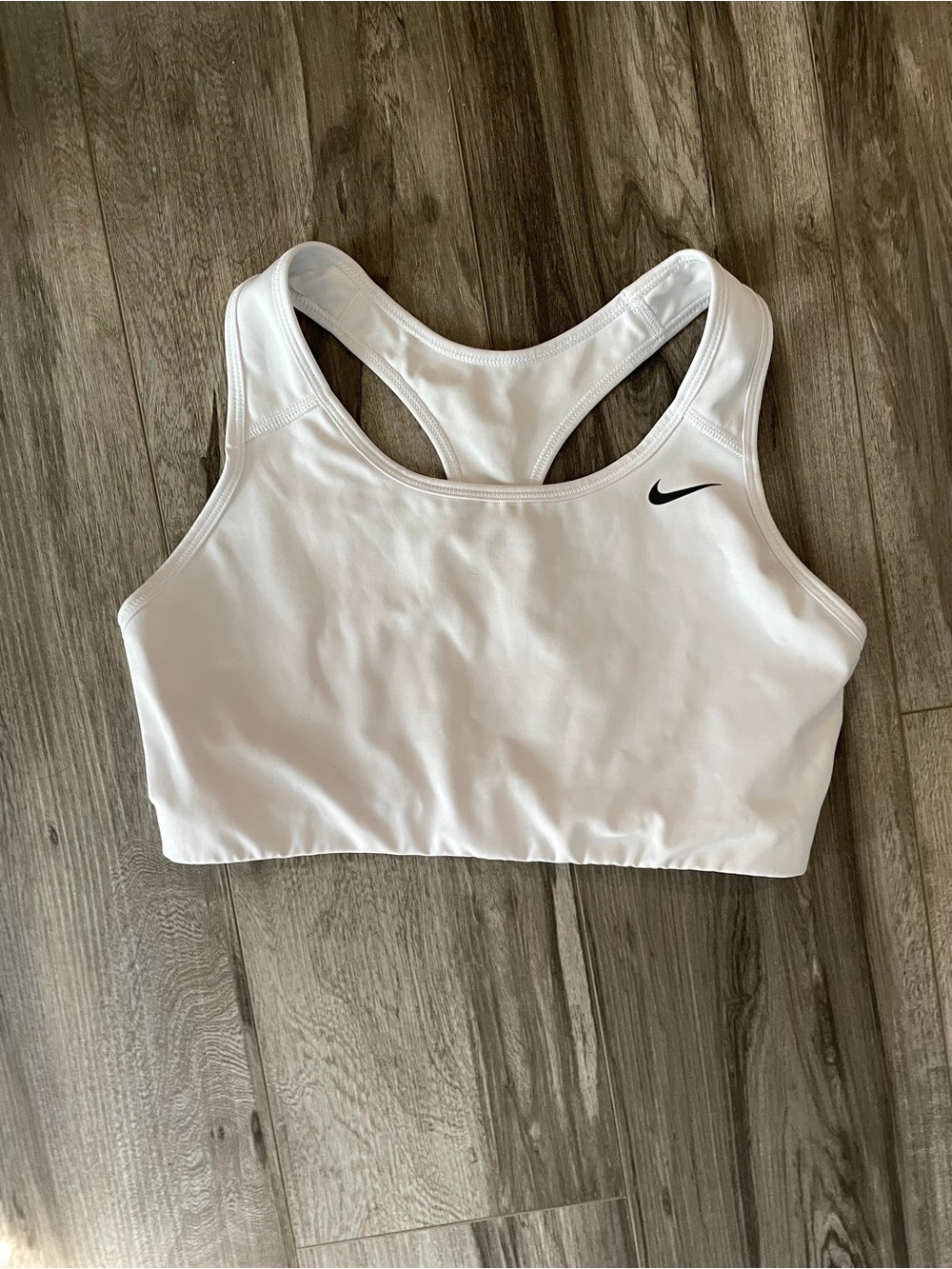 Nike White Racerback Performance Sports Bra women’s large